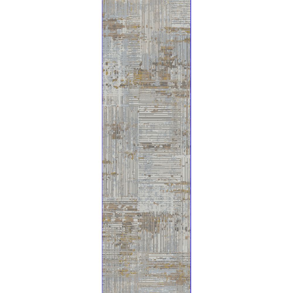 Dynamic Rugs 4053-130 Unique 2.2 Ft. X 7.7 Ft. Finished Runner Rug in Cream/Rust